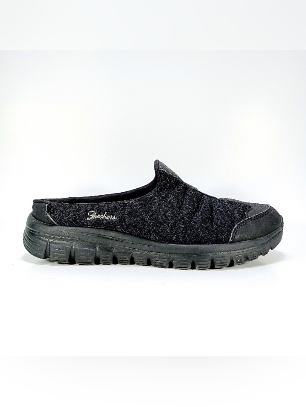 SKECHERS Graceful 2.0 Know Better Womens 7.5 Black Slip On Memory Foam Mules
